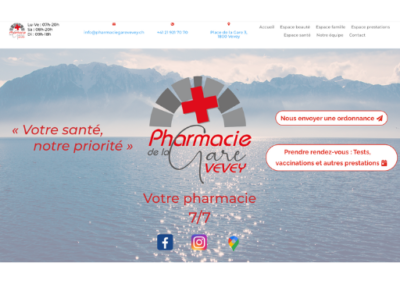 Site www.pharmacie-gare-vevey.ch