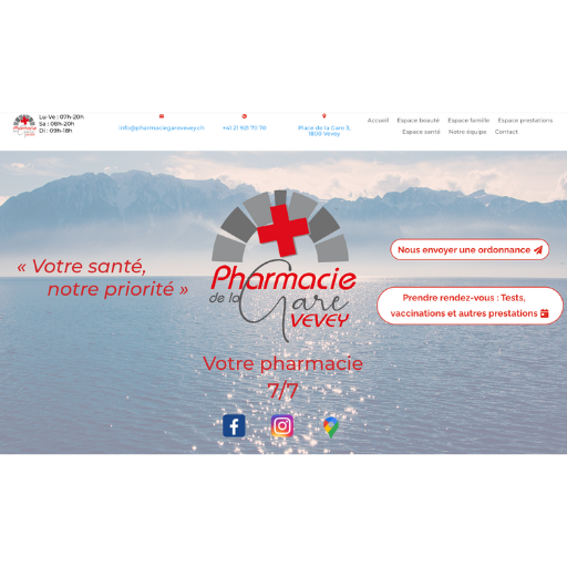 Site www.pharmacie-gare-vevey.ch
